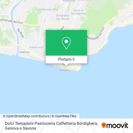 Mappa Dolci Tentazioni Pasticceria Caffetteria Bordighera