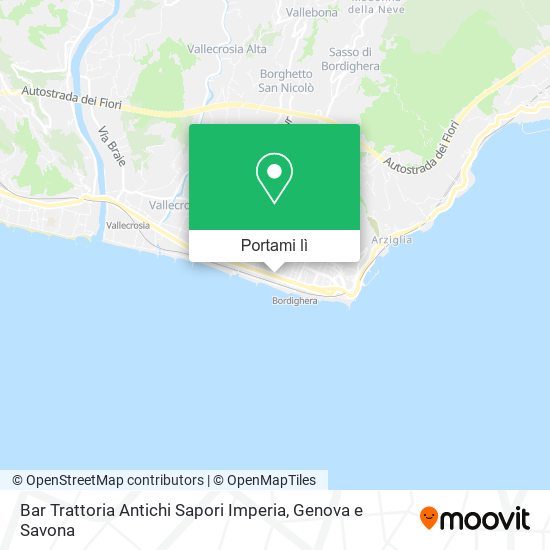 Mappa Bar Trattoria Antichi Sapori Imperia