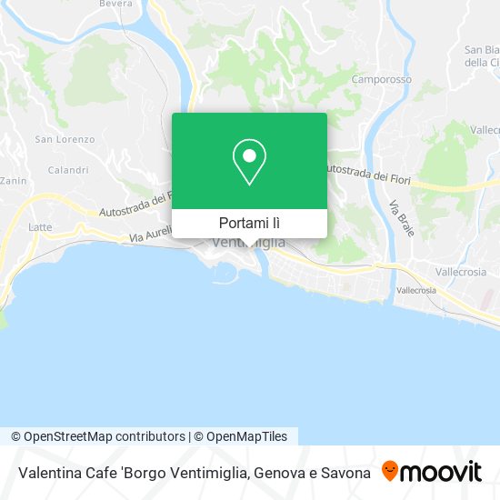 Mappa Valentina Cafe 'Borgo Ventimiglia