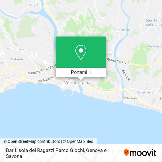 Mappa Bar Lisola dei Ragazzi Parco Giochi