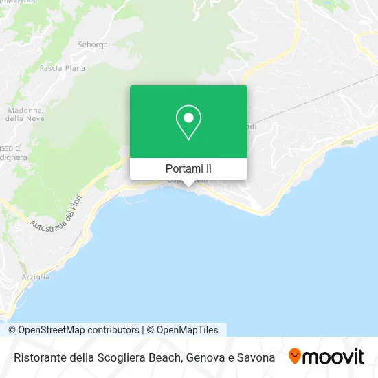 Mappa Ristorante della Scogliera Beach