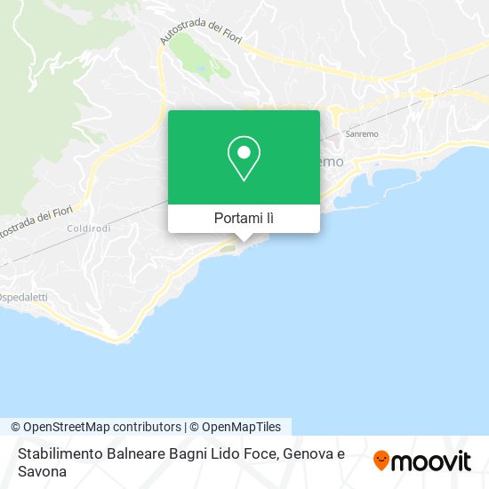 Mappa Stabilimento Balneare Bagni Lido Foce