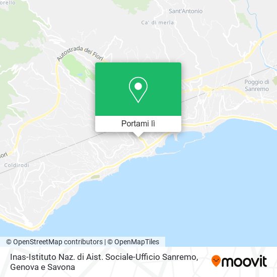 Mappa Inas-Istituto Naz. di Aist. Sociale-Ufficio Sanremo