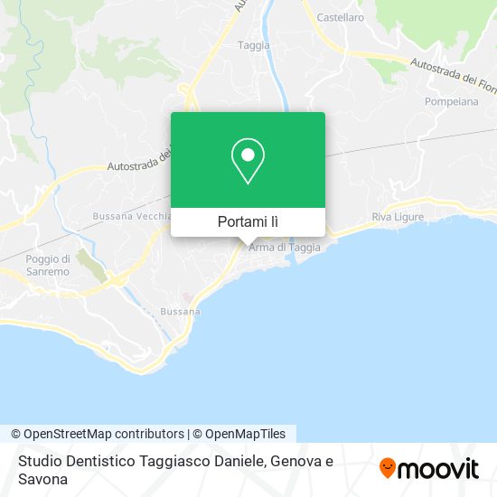 Mappa Studio Dentistico Taggiasco Daniele