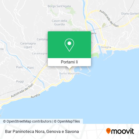 Mappa Bar Paninoteca Nora