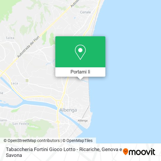 Mappa Tabaccheria Fortini Gioco Lotto - Ricariche