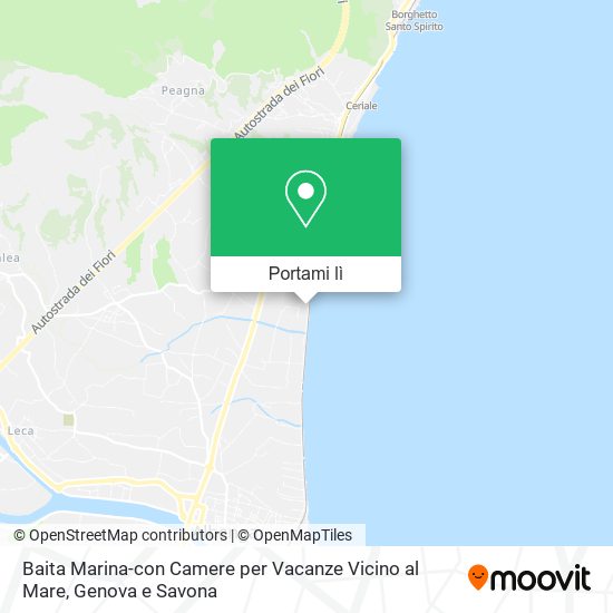 Mappa Baita Marina-con Camere per Vacanze Vicino al Mare