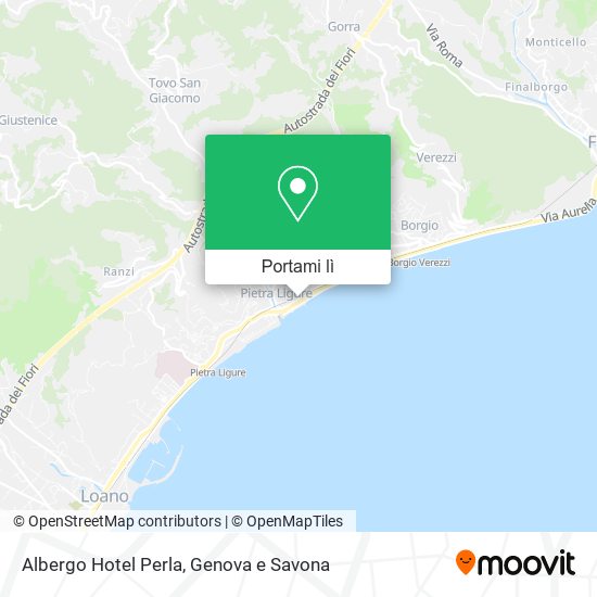 Mappa Albergo Hotel Perla