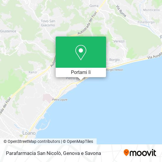 Mappa Parafarmacia San Nicolò