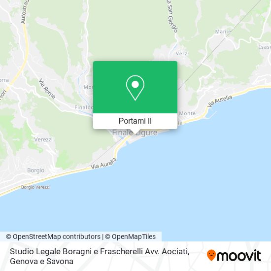 Mappa Studio Legale Boragni e Frascherelli Avv. Aociati