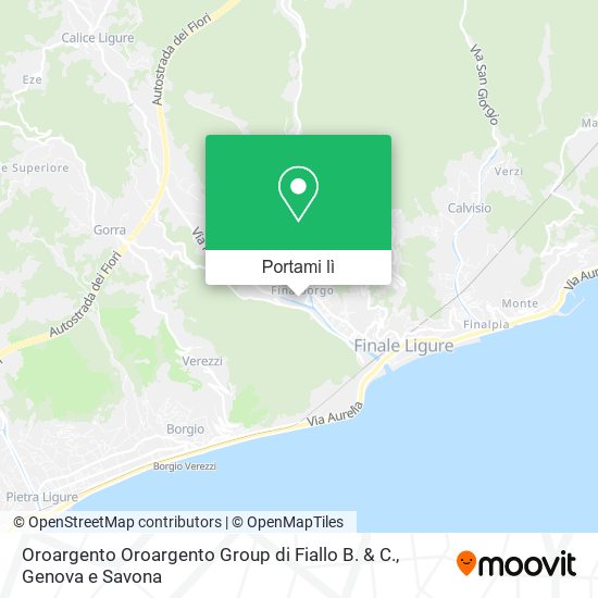 Mappa Oroargento Oroargento Group di Fiallo B. & C.