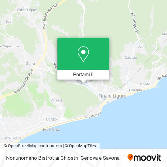 Mappa Nonunomeno Bistrot ai Chiostri