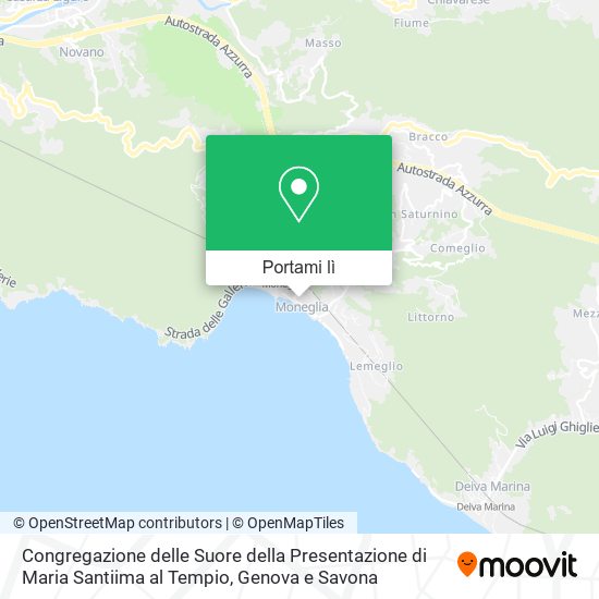 Mappa Congregazione delle Suore della Presentazione di Maria Santiima al Tempio