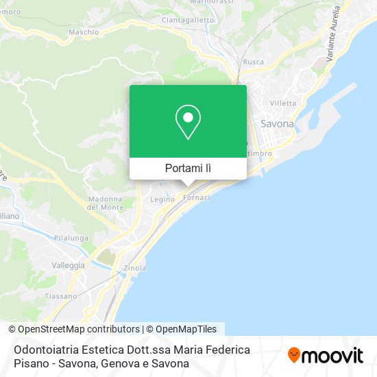 Mappa Odontoiatria Estetica Dott.ssa Maria Federica Pisano - Savona