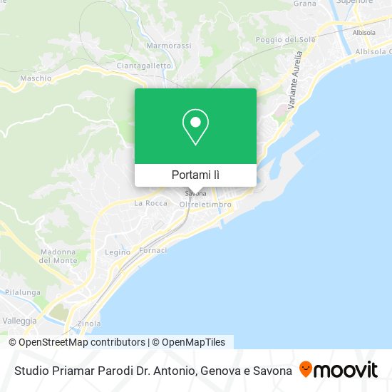 Mappa Studio Priamar Parodi Dr. Antonio