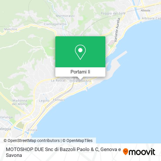Mappa MOTOSHOP DUE Snc di Bazzoli Paolo & C