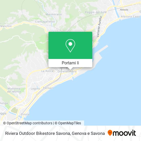 Mappa Riviera Outdoor Bikestore Savona