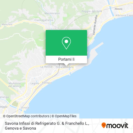 Mappa Savona Infissi di Refrigerato G. & Franchello L.