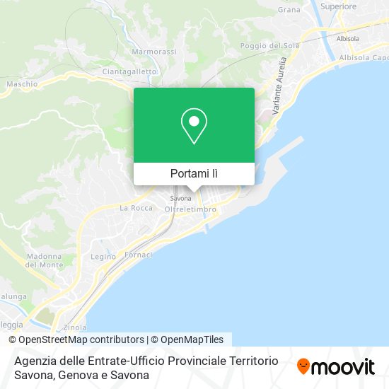 Mappa Agenzia delle Entrate-Ufficio Provinciale Territorio Savona