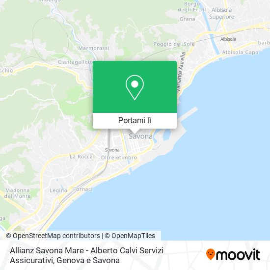 Mappa Allianz Savona Mare - Alberto Calvi Servizi Assicurativi