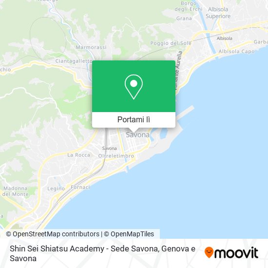 Mappa Shin Sei Shiatsu Academy - Sede Savona