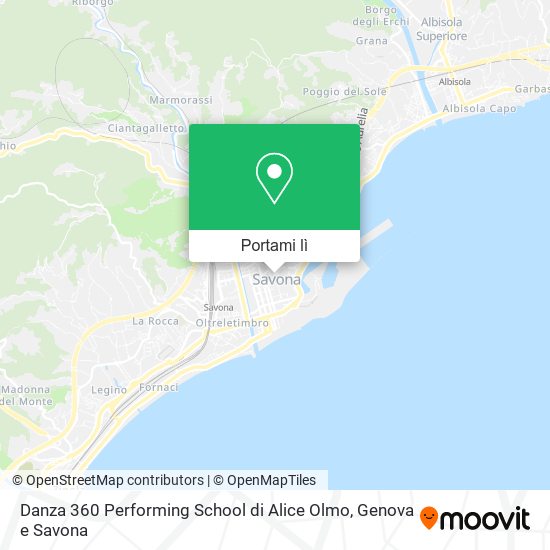 Mappa Danza 360 Performing School di Alice Olmo