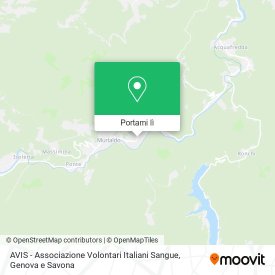 Mappa AVIS - Associazione Volontari Italiani Sangue