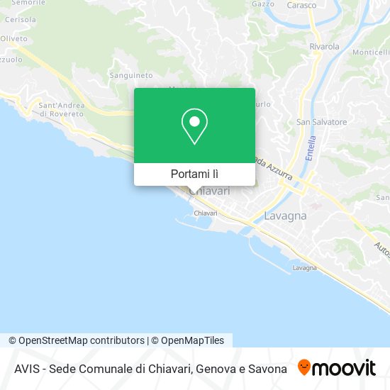 Mappa AVIS - Sede Comunale di Chiavari