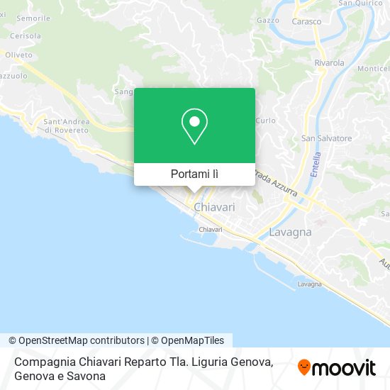 Mappa Compagnia Chiavari Reparto Tla. Liguria Genova