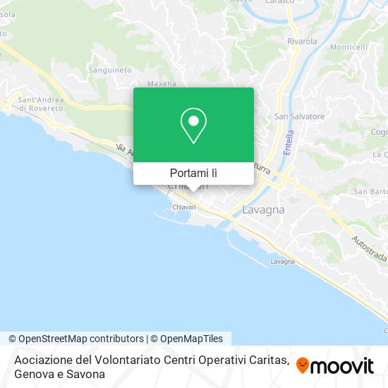 Mappa Aociazione del Volontariato Centri Operativi Caritas