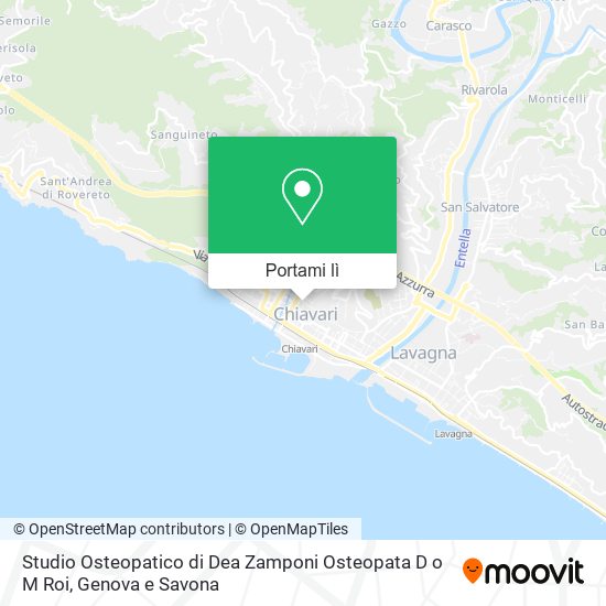 Mappa Studio Osteopatico di Dea Zamponi Osteopata D o M Roi