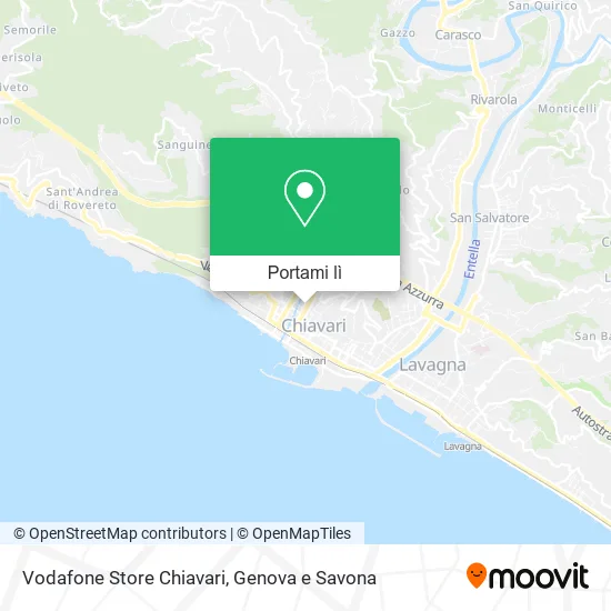 Mappa Vodafone Store Chiavari