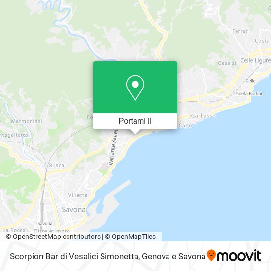 Mappa Scorpion Bar di Vesalici Simonetta