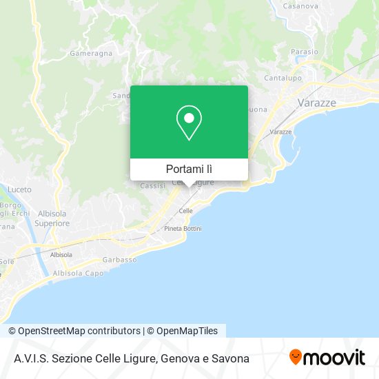 Mappa A.V.I.S. Sezione Celle Ligure