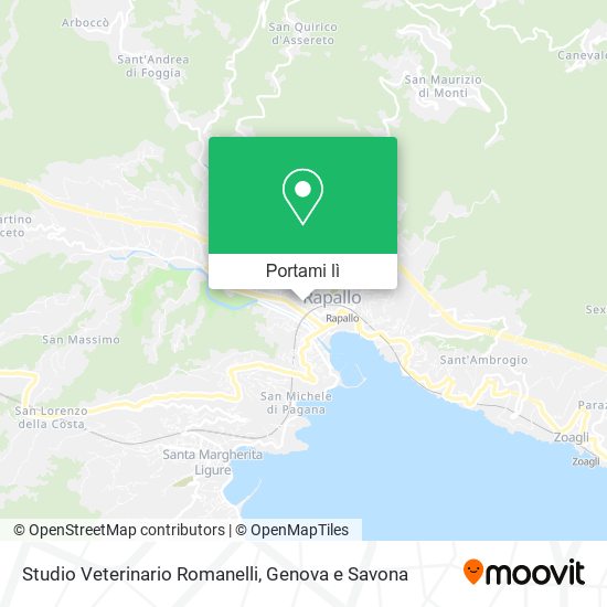 Mappa Studio Veterinario Romanelli