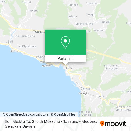 Mappa Edil Me.Me.Ta. Snc di Mezzano - Tassano - Medone