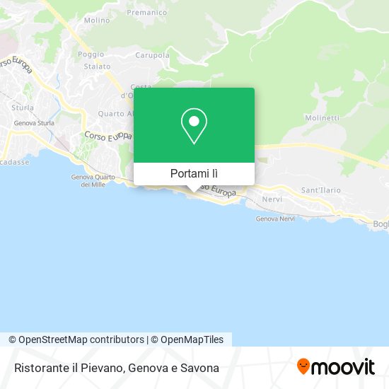 Mappa Ristorante il Pievano