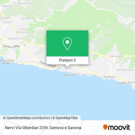 Mappa Nervi Via Oberdan 235r