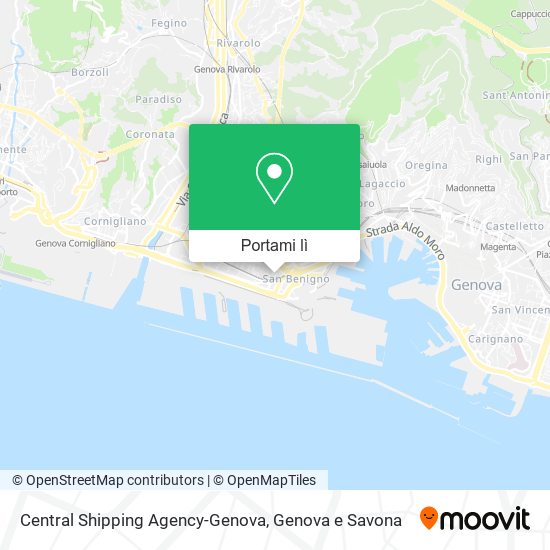 Mappa Central Shipping Agency-Genova