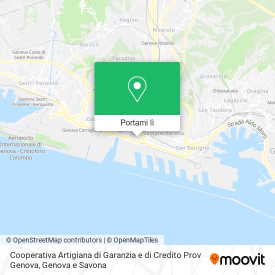 Mappa Cooperativa Artigiana di Garanzia e di Credito Prov Genova