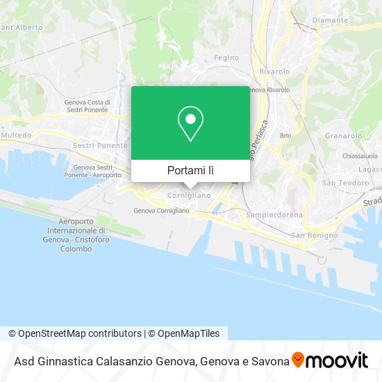 Mappa Asd Ginnastica Calasanzio Genova