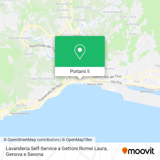 Mappa Lavanderia Self-Service a Gettoni Romei Laura