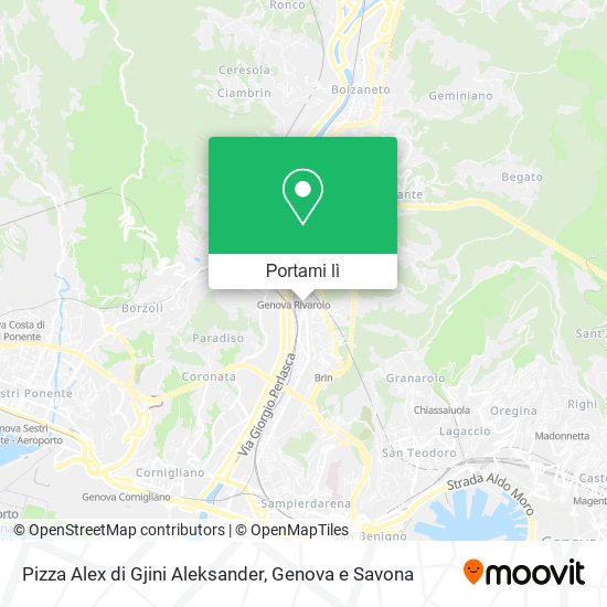 Mappa Pizza Alex di Gjini Aleksander