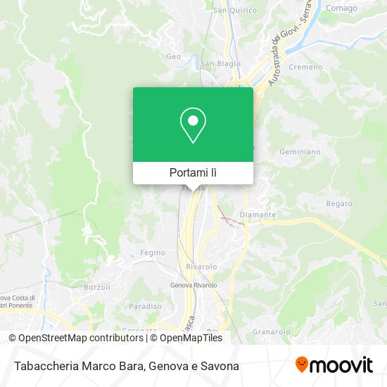 Mappa Tabaccheria Marco Bara