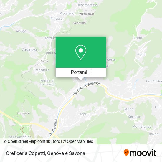 Mappa Oreficeria Copetti