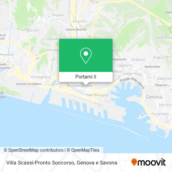 Mappa Villa Scassi-Pronto Soccorso