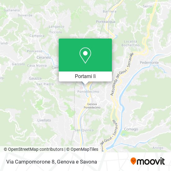 Mappa Via Campomorone  8