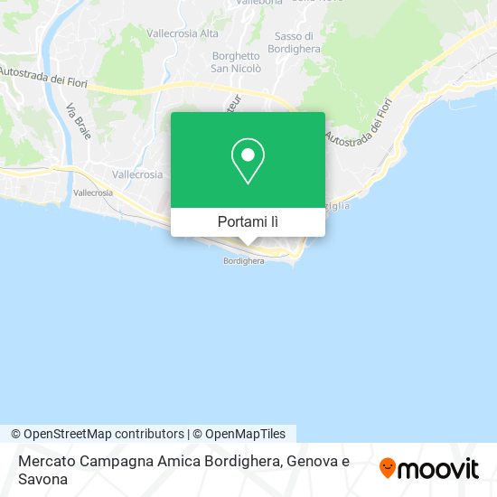 Mappa Mercato Campagna Amica Bordighera