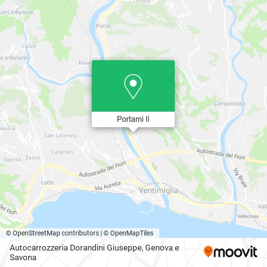 Mappa Autocarrozzeria Dorandini Giuseppe