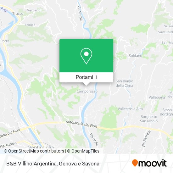 Mappa B&B Villino Argentina